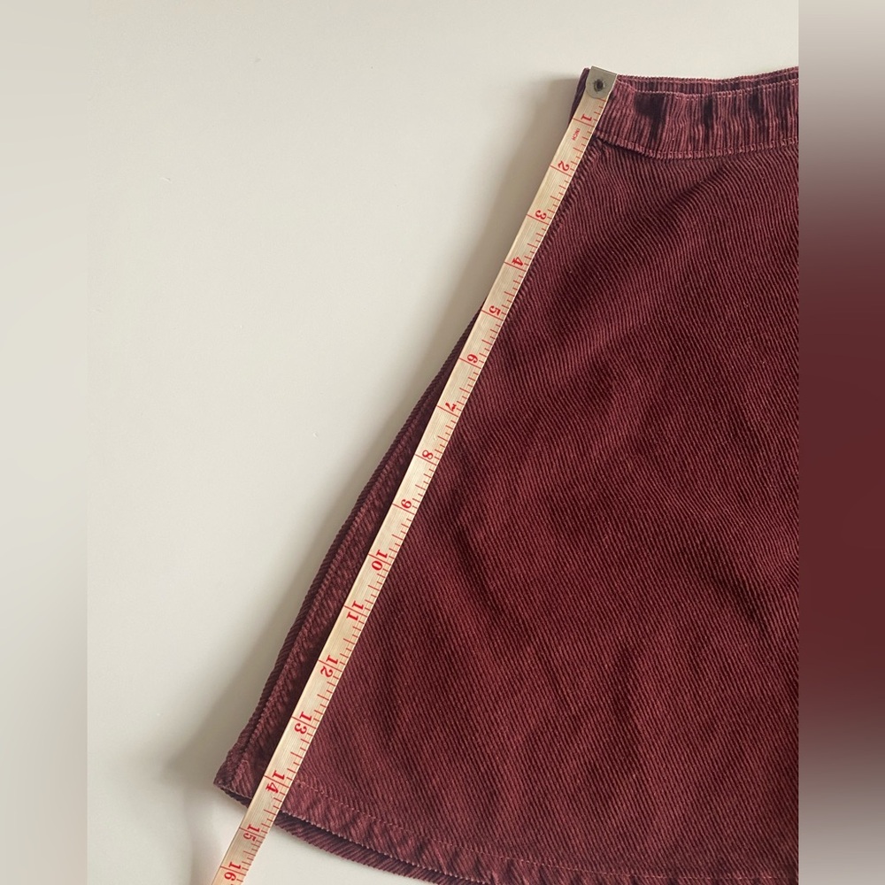 Original American Apparel Corduroy Burgundy Skater Skirt - Picture 6 of 7
